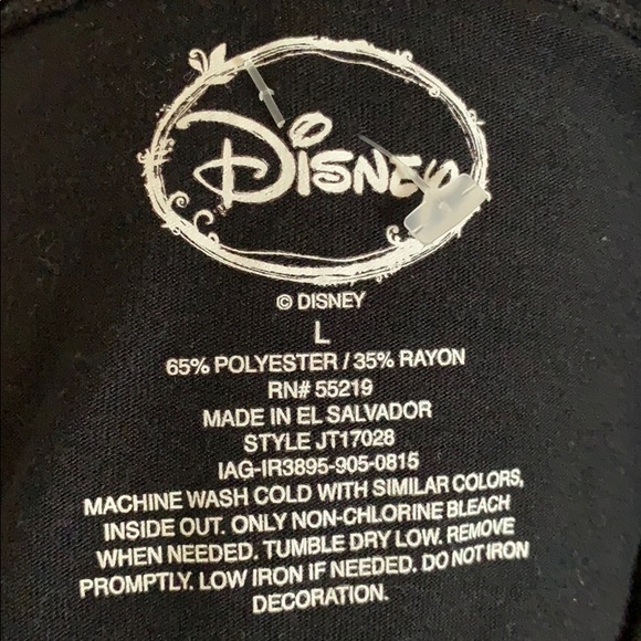 DISNEY MICKEY MOUSE SKELETON BLACK  T-SHIRT SZ L - Picture 5 of 5